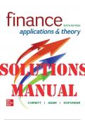 Finance Applications and Theory 6th Edition by Marcia Millon_SOLUTIONS MANUAL