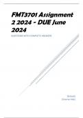 FMT3701 Assignment 2 2024 - DUE June 2024