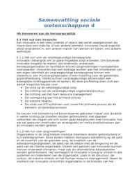 Samenvatting sociale wetenschappen 4