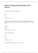 HESI A2 Math practice Questions with answers