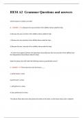 HESI A2 Grammar Questions and answers