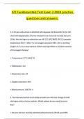 ATI Fundamentals Test Exam 3 2024 practice questions and answers.