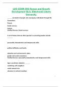 LUO COUN 502 Human and Growth  Development Quiz (Elderhood) Liberty  University