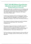 FGCU TAX 4001 Midterm Exam Revision  (Questions and Answers) 100% Accurate Florida Gulf Coast University