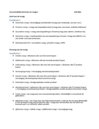 Accountability formules, marktgericht calculeren