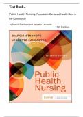 Test bank - public health nursing 11th edition (Stanhope,2024), Latest Edition || All Chapters 