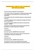 COMPENSATIONS - BENEFITS TOPIC 4-5 EXAM WITH QUESTIONS AND ANSWERS 