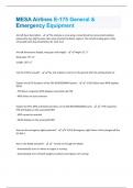 MESA Airlines E-175 General & Emergency Equipment Questions And Answers Graded A+