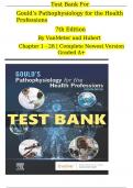 Test Bank For    Gould’s Pathophysiology for the Health Professions  7th Edition    By VanMeter and Hubert     Chapter 1 - 28 | Complete Newest Version Graded A+ 