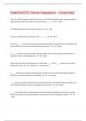 interNACHI Home Inspector - Unsorted 571 Final (Exam) Quiz Queries Correctly Answered|2024|Grade A+|59 Pages