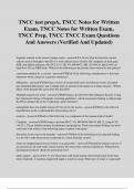 TNCC test prepA, TNCC Notes for Written Exam, TNCC Notes for Written Exam, TNCC Prep, TNCC TNCC Exam Questions And Answers (Verified And Updated)