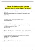  NRNP 6675 Final Exam Updated Questions and Answers 2024 Graded A