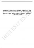 HESI EXIT EXAM QUESTIONS & ANSWERS WITH  RATIONALE / HESI EXIT RN EXAM / HESI RN EXIT  EXAM LATEST 2024 | VERIFIED 750+ Q/A GRADED  A+(ALL YOU NEED