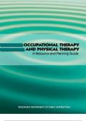 Occupational Therapy and Physical Therapy: A Resource and Planning Guide 2nd Edition