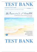 Test Bank for Women's Health: A Primary Care Clinical Guide 5th Edition by Diane Schadewald, Ursula Pritham, Ellis Youngkin, Marcia Davis & Catherine Juve , ISBN: 9780135659663 |All Chapters Covered| Guide A+