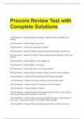 Procore Review Test with Complete Solutions 