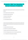 Prometric CNA Test Questions &  Correct Answers/ Graded A+