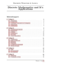 Samenvatting Discrete wiskunde en Logica Discrete Mathematics and Its Applications