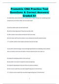 Prometric CNA Practice Test Questions & Correct Answers/  Graded A+