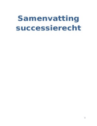 Samenvatting successierechten