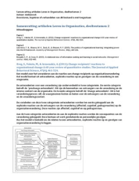 Samenvatting artikelen van Leren in Organisaties deeltentamen twee