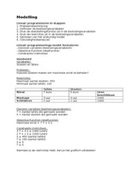 Samenvatting modelling operational