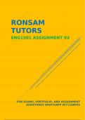 ENG1501 ASSIGNMENT 02 ANSWERS DUE 11 JUNE 2024. This document contains well answered and unique answers that will help you score a very good mark, contact 0/6/7/1/1/8/9/0/5/9 for assignment and exam assistance.