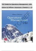 TEST BANK for Operations Management, 14th Edition by William J. Stevenson, Verified Chapters 1 - 19, Complete Newest Version