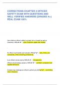 CORRECTIONS CHAPTER 3 OFFICER SAFETY EXAM WITH QUESTIONS AND WELL VERIFIED ANSWERS [GRADED A+} REAL EXAM 100%