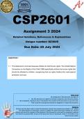 CSP2601 Assignment 3 (COMPLETE ANSWERS) 2024 (823645) - DUE 25 July 2024