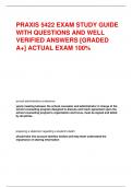 PRAXIS 5422 EXAM STUDY GUIDE WITH QUESTIONS AND WELL VERIFIED ANSWERS [GRADED A+] ACTUAL EXAM 100%