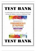 Test Bank For Fundamentals of Nursing Theory Concepts and Applications 4th Edition Wilkinson  VOLUME 1 AND VOLUME 2