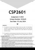 CSP2601 Assignment 3 (ANSWERS) 2024 - DISTINCTION GUARANTEED