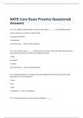 NATE Core Exam Practice Questions& Answers.