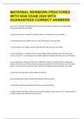 MATERNAL NEWBORN PROCTORED WITH NGN EXAM 2024 WITH GUARANTEED CORRECT ANSWERS