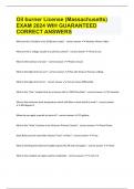 Oil burner License (Massachusetts) EXAM 2024 WIH GUARANTEED CORRECT ANSWERS