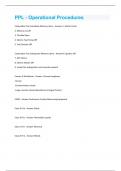 PPL - Operational Procedures Questions And Answers Graded A+