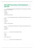 FFA CDE Floriculture Test Questions 200-250 Questions And Answers With Verified Tests