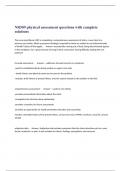 NR509 physical assessment questions with complete solutions.