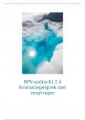 VPK – BPV-opdracht 2.4 Evaluatiegesprek met zorgvrager
