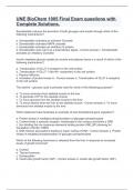 UNE BioChem 1005 Final Exam questions with Complete Solutions.