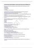 OPERATIONS MANAGEMENT EXAM QUESTIONS AND ANSWERS #4