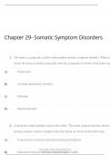 Chapter 29- Somatic Symptom Disorders