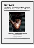 TEST BANK Principles of Anatomy and Physiology 16th Edition Gerard J. Tortora, Bryan H. Derrickson, 9781119662686 (CHAPTERS 1-29).