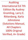 Solutions Manual For Auditing International Ed 7th Edition By Audrey Gramling, Larry E. Rittenberg, Karla Johnstone