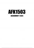 AFK1503 WERKOPDRAG 1 ASSESSMENT 1 2024 (338539) - DUE 9 April 2024 