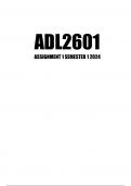 ADL2601 Assignment 1 Semester 1 2024.