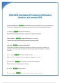 WGU C272- Foundational Perspectives of Education Questions and Answers 2024.