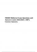 NR606 Midterm Exam Questions and Answers Latest 2024/2025 | 100% Correct Answers.