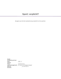 Beschouwing (sport)beleid